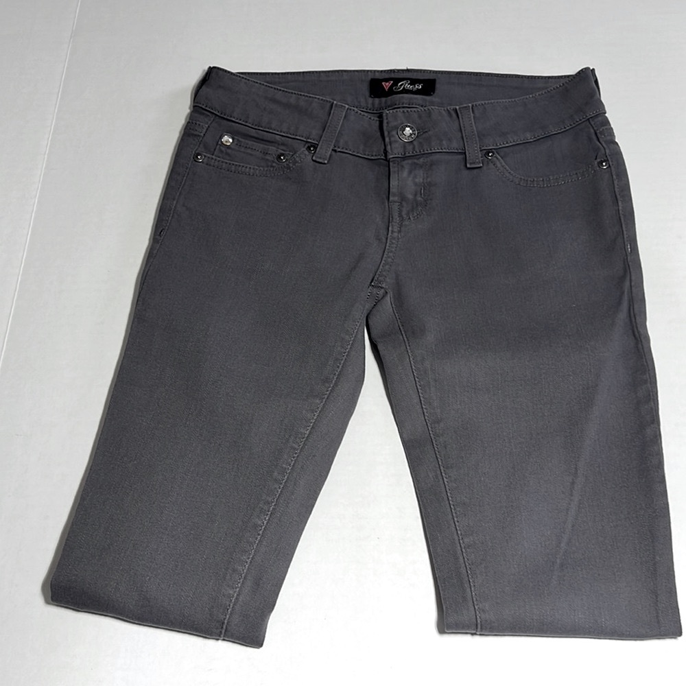 GUESS || Gray Low Rise Skinny Jeans. Sz. 26 - Picture 4 of 12